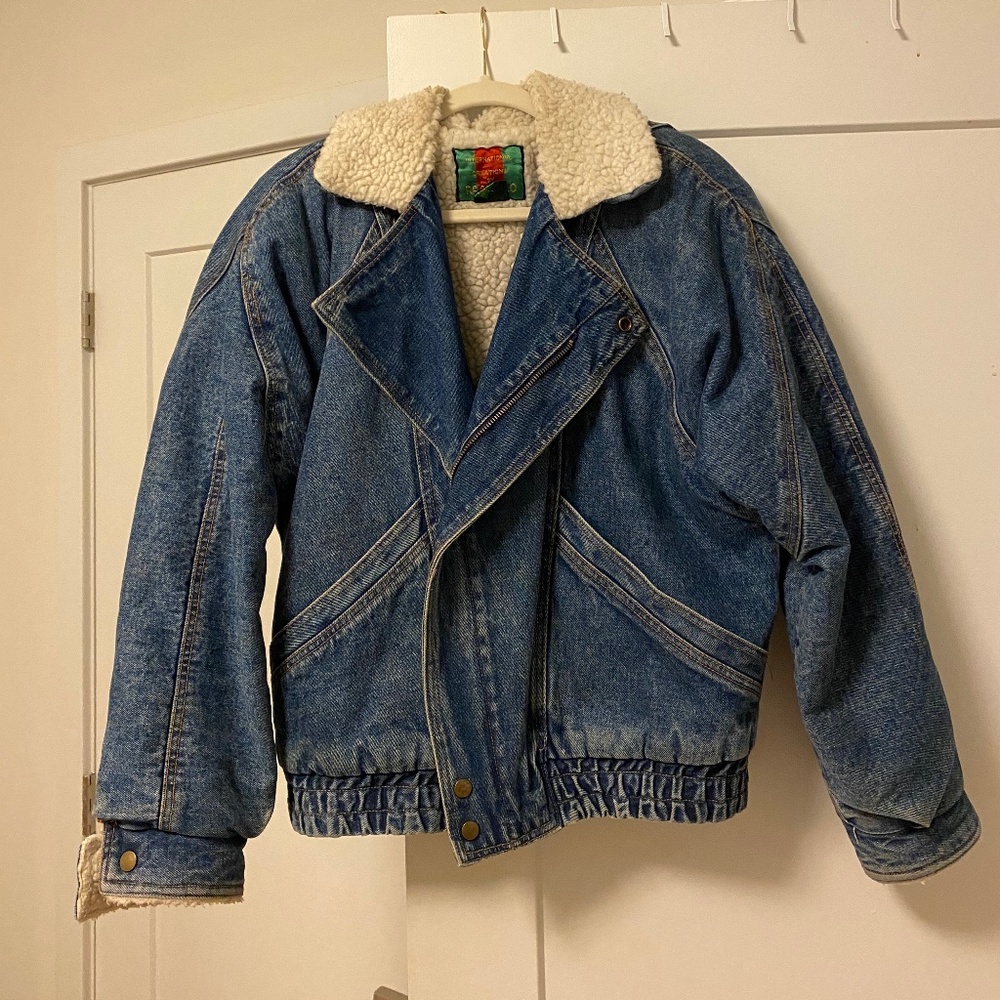 Oversized Jean Biker Jacket
